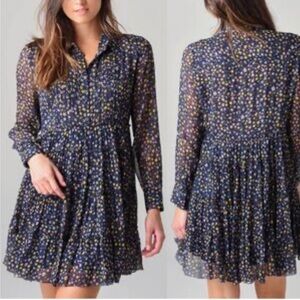 Zadig & Voltaire Rapidly Crinkle Print Etoiles Dress Size XS